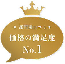 BOXIL 部門別口コミ 価格の満足度NO.1